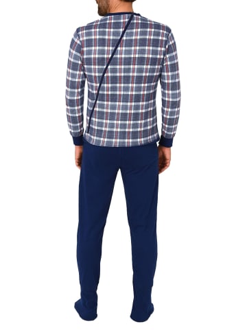 NORMANN Pflegeoverall langarm EteileSchlafanzug Reissverschluss - 83659 in blau
