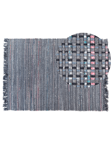 Beliani Kurzflor BESNI in Grau - (W) 140 x (H) 1 x (L) 200 cm