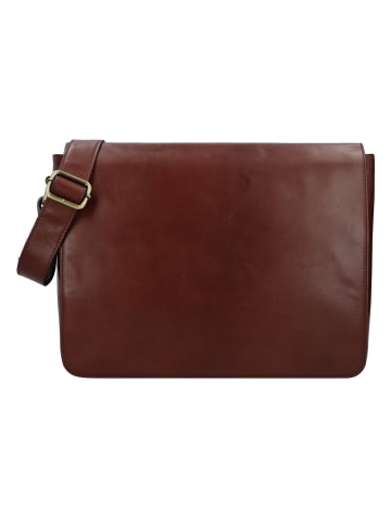 Leonhard Heyden Cambridge Messenger Leder 38 cm Laptopfach rotbraun