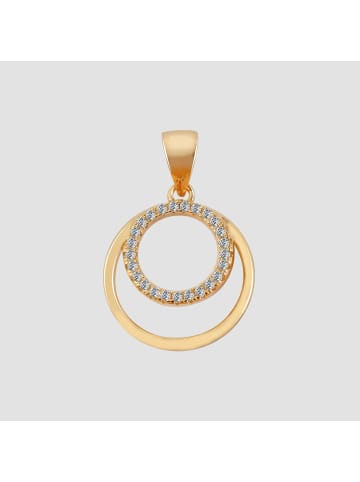 Adeliás Damen Anhänger aus 925 Silber mit Zirkonia in gold