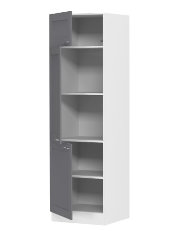 VCM  Küchenschrank B. 60 cm Hochschrank Colura in Weiß / Anthrazit