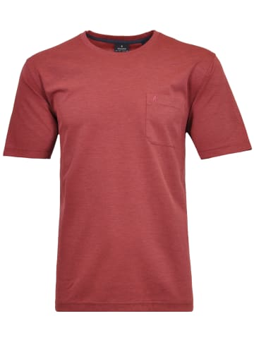 Ragman Softknit T-Shirt Rundhals, mit Brusttasche in Koralle