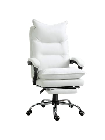 Vinsetto Bürostuhl-66B x 72T x 122-130H cm-Weiß