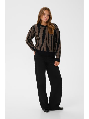 Kaffe Strickpullover KAbitzy Loose fit in Black/Moral M. Animal