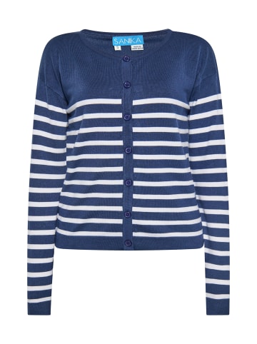SANIKA Damen Cardigan in MARINE WEISS