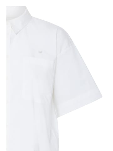 ICHI Kurzarm-Bluse IHLELAYA Baggy fit in Cloud Dancer