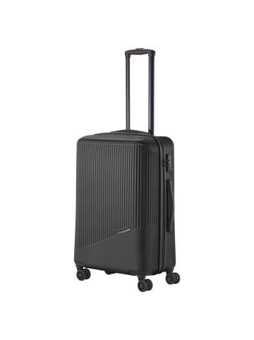 travelite Bali - 4-Rollen-Trolley M 67 cm (weiß/cognac) in schwarz