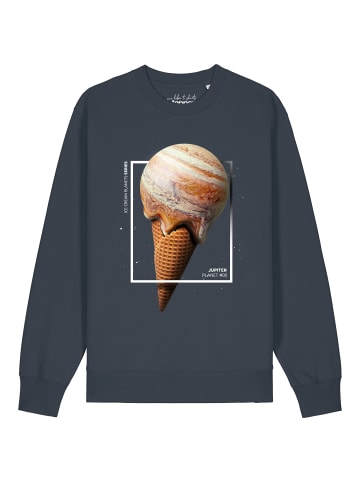 wat? Apparel Sweatshirt Jupiter Planet in India Ink Grey