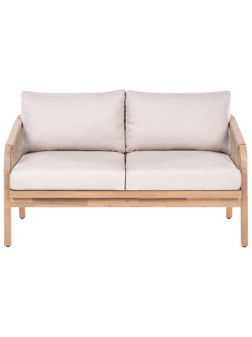 Beliani Gartensofa SUMBA in Braun/Beige - (W) 139 x (H) 84 x (L) 76 cm
