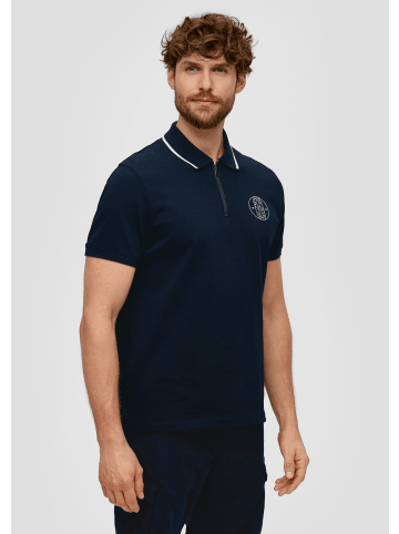 s.Oliver Polo-Shirt kurzarm in Blau