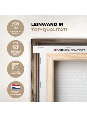 OnlyWow Leinwand Bilder Dunkelorange
