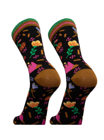 UphillSport Socken 'AUTUMN GARDEN' 2er Pack in Black