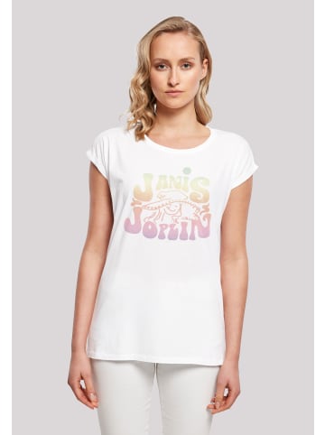 F4NT4STIC T-Shirt Janis Joplin Pastel Logo in weiß
