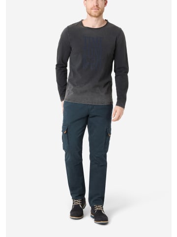 Timezone Cargohose Regular Fit Taschen Baumwolle Reißverschluss in Blau