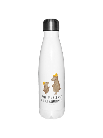Mr. & Mrs. Panda Thermosflasche Bären mit Hut mit Spruch in Weiß