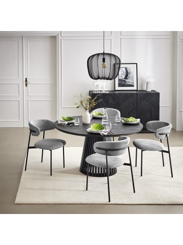 home24 Polsterstuhl PODINGTON 2er-Set in Grau