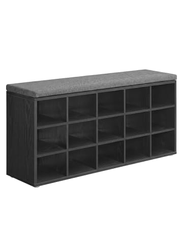 VASAGLE Schuhbank Custos in Schwarz-Grau - (B)105 x (H)48 x (T)30 cm