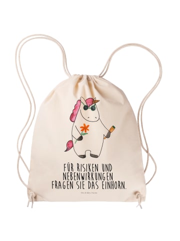 Mr. & Mrs. Panda Sportbeutel Einhorn Woodstock mit Spruch in Creme