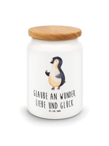 Mr. & Mrs. Panda Vorratsdose Pinguin Marienkäfer mit Spruch in Weiß