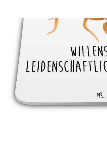 Mr. & Mrs. Panda Tischuntersetzer Sternzeichen Skorpion mit Spruch in Weiß