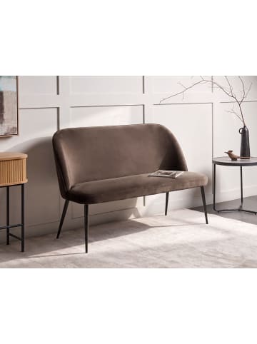 Beliani 2-Sitzer Sofa OSBY in Braun/Schwarz - (W) 130 x (H) 85 x (L) 60 cm