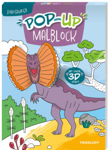 Tessloff Buch - Pop-up Malblock. Dinosaurier