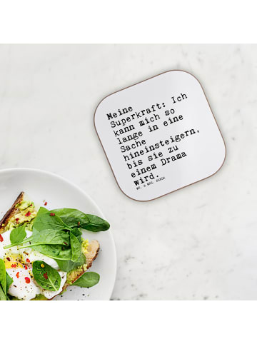 Mr. & Mrs. Panda Untersetzer Meine Superkraft: Ich kann... mit S... in Weiß