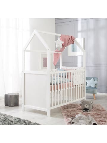 roba Hausbett & Wickelplatte Set - weiß