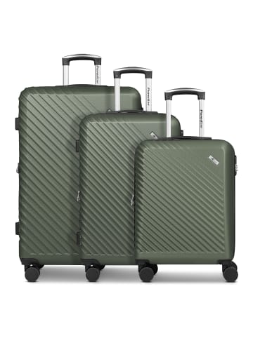Check.In Paradise 2.0 4 Rollen Kofferset 3-teilig mit Dehnfalte olive