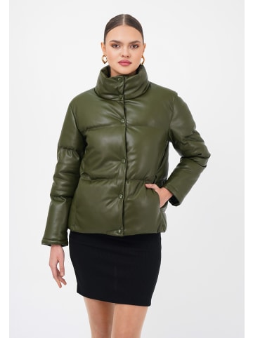 Freshlions Kunstlederjacke Olena in Khaki
