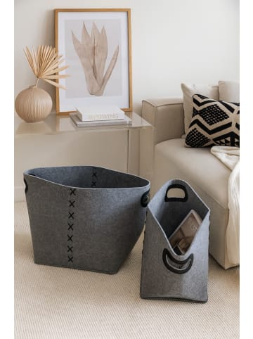 möbel-direkt 2tlg. Korb-Set Suse in grau