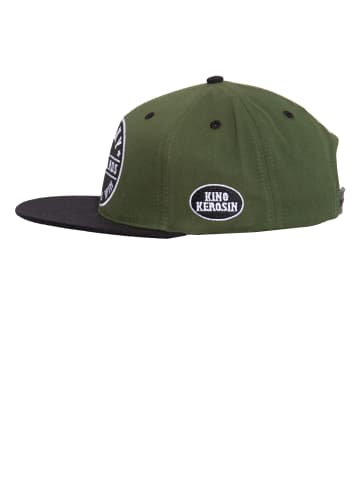 King Kerosin King Kerosin KING KEROSIN Snapback Cap mit Stickerei Lucky Bastards in Olive