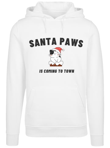 F4NT4STIC Hoodie Santa Paws Christmas Cat in weiß