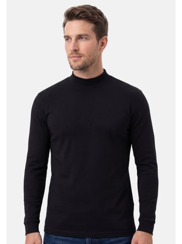 Ragman Langarmshirt Basic in Schwarz / dunkelgrau