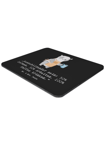Mr. & Mrs. Panda Mousepad Auszubildender mit Spruch in Schwarz