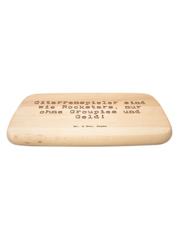 Mr. & Mrs. Panda Schneidebrett Spruch Gitarre Helden mit Spruch in Transparent