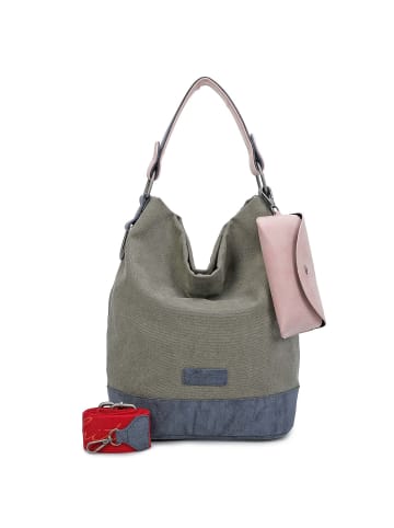 Fritzi aus Preußen Izzy07 Olga Canvas Schultertasche 27 cm in olive