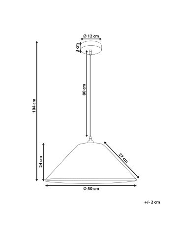 Beliani Pendelleuchten BANCAL in /Braun - (W) 50 x (H) 104 x (L) 50 cm