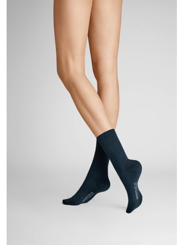 Hudson Socken Relax Woolmix Clima klimaregulierend in Marine