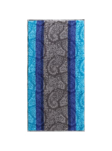 Erwin Müller Jacquard Duschtuch-Set 2er-Pack Paisley in türkis/marine