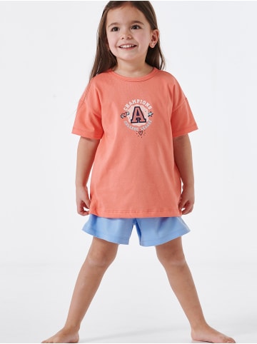 Schiesser Pyjama Girls World Organic Cotton in Orange