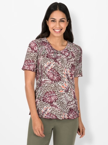 WITT WEIDEN Shirt in ecru-bordeaux-bedruckt