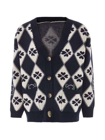 myMo Cardigan in Marine Wollweiss