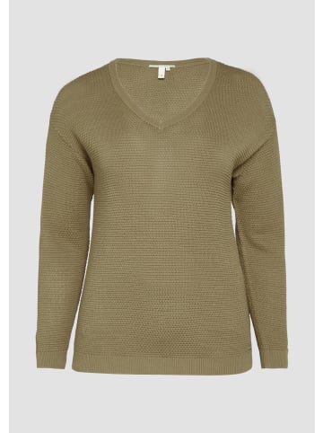 QS Strickpullover in 7854_olivgrün