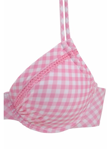 Buffalo Bügel-Bikini-Top in rosa-kariert