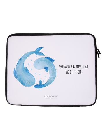 Mr. & Mrs. Panda Notebook Tasche Sternzeichen Fische mit Spruch in Weiß