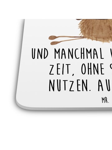 Mr. & Mrs. Panda Untersetzer Fledermaus Sitzen mit Spruch in Weiß