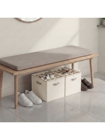 SONGMICS Aufbewahrungsbox Tina in Beige - (B)43 x (H)32 x (T)43 cm
