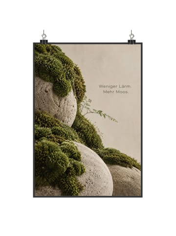 Print Moos japanisch Design mit Spruch in Weiß