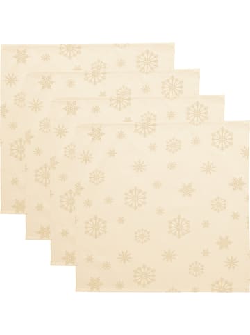 Erwin Müller Jacquard, Baumwollmischung Serviette 4er-Pack Marbella in sekt